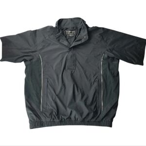 FootJoy DryJoys Black Short Sleeve Windbreaker Jacket XL Golf Pullover